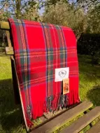 Plaid, Royal Stewart, gemaakt van gerecycled wol